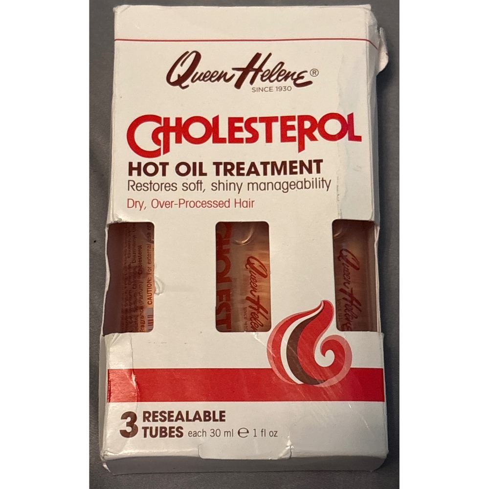 NEW Queen‎ Helene Cholesterol Hot Oil Treatment, 3ct 1oz Tubes